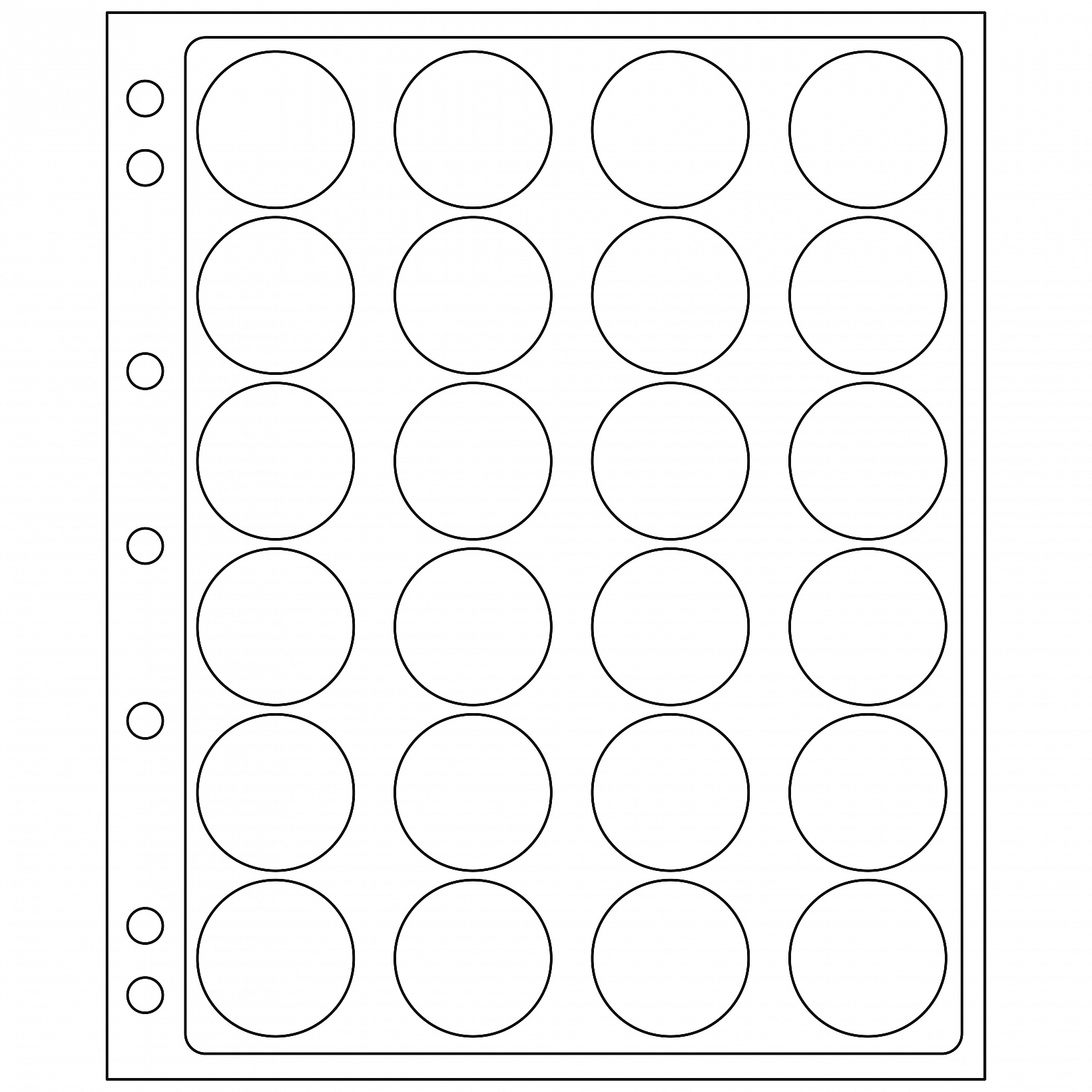 Folhas ENCAP para moedas em cpsulas 36/37